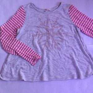 Ten Sixty Supergirls Soft Snowflake Top